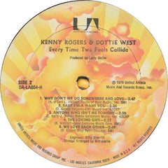Kenny Rogers & Dottie West : Every Time Two Fools Collide (LP, Album)