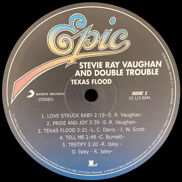 Stevie Ray Vaughan And Double Trouble* : Texas Flood (LP, Album, RE)