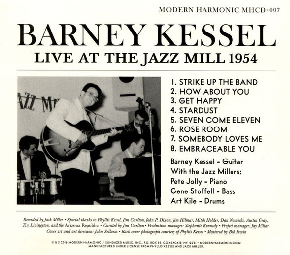 Barney Kessel With The Jazz Millers : Live At The Jazz Mill 1954 (CD, Album)