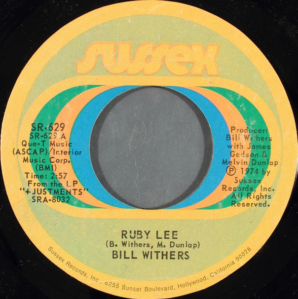 Bill Withers : Ruby Lee (7", Single, Styrene)