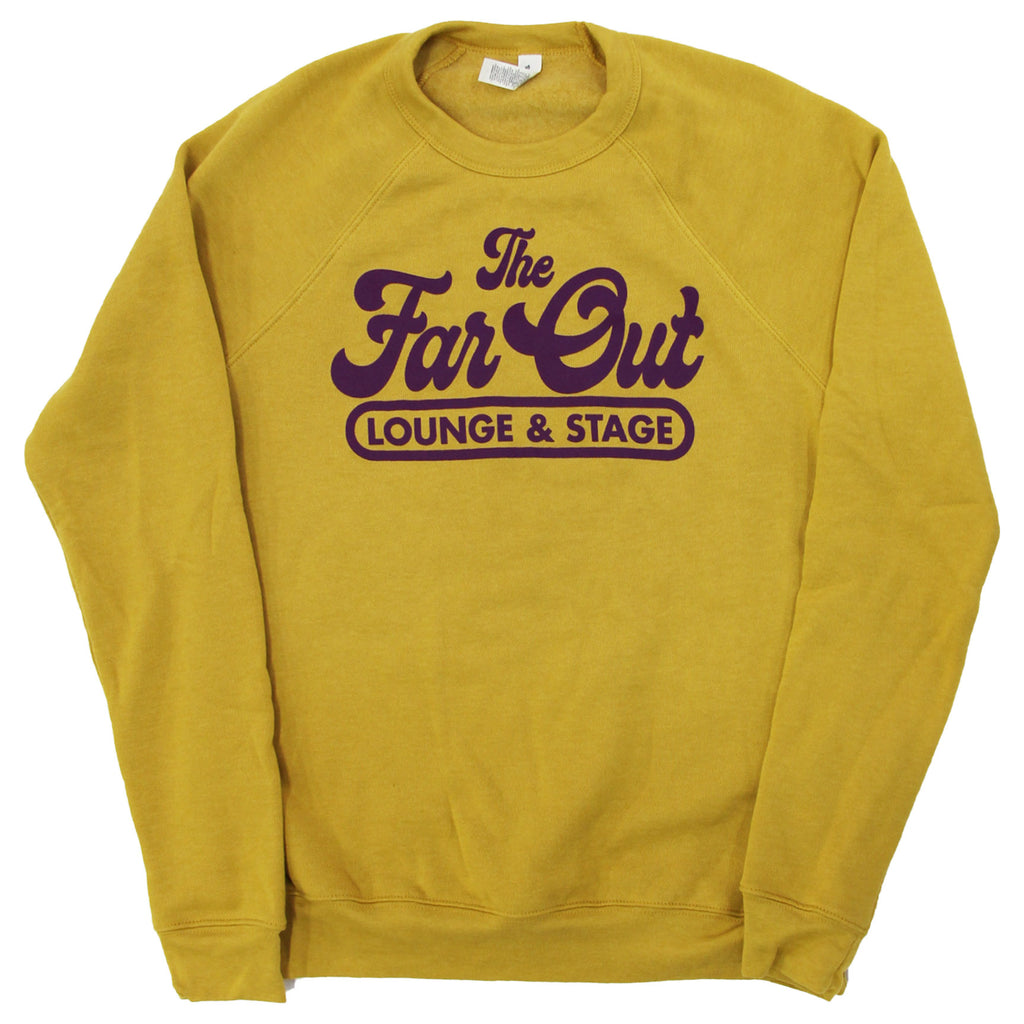 The Far Out Lounge Tee - Mustard Crewneck Sweater