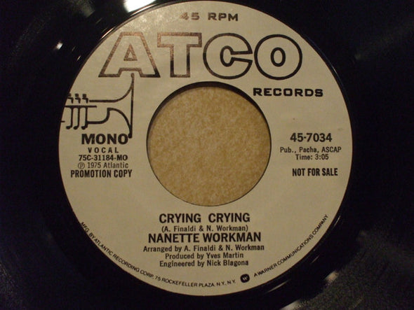 Nanette Workman : Crying Crying (7", Single, Promo)