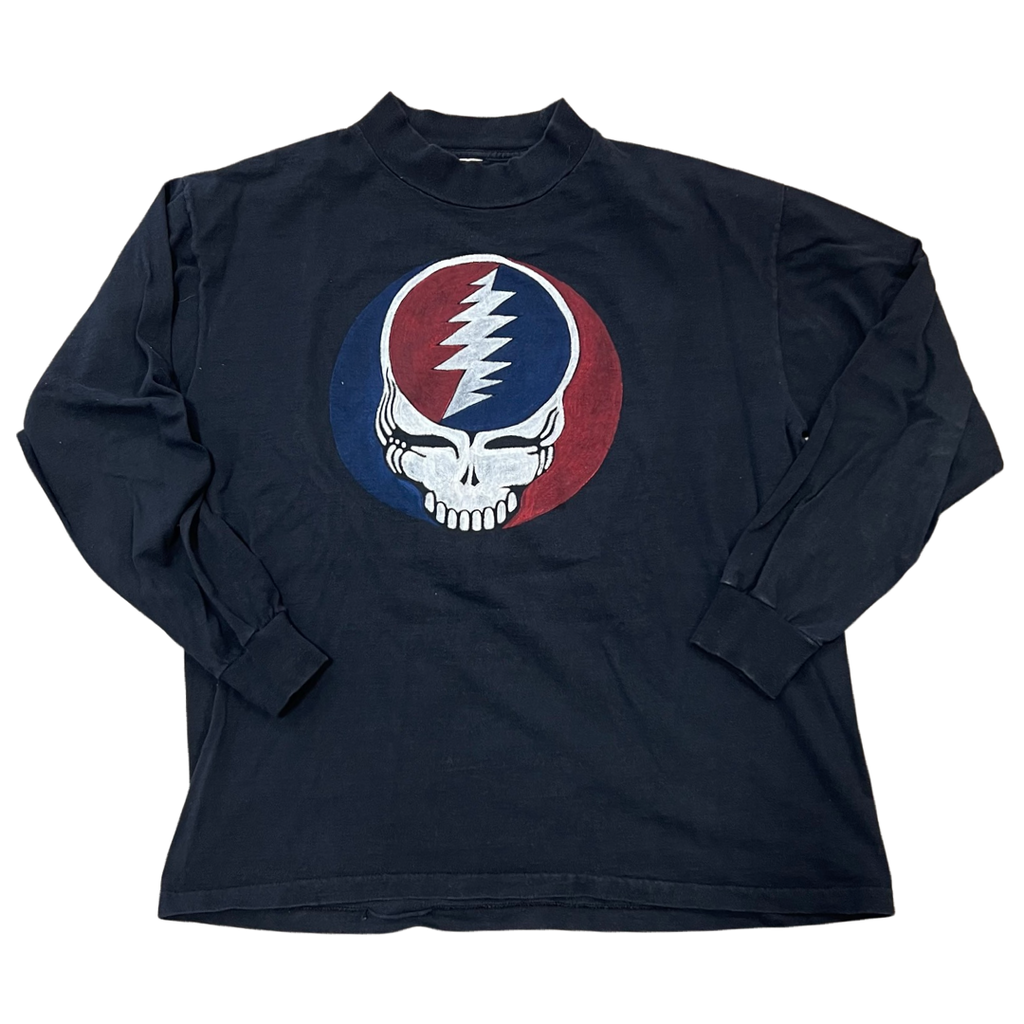 Vintage Hand Painted Grateful Dead Stealie Long Sleeve Tee (XL)