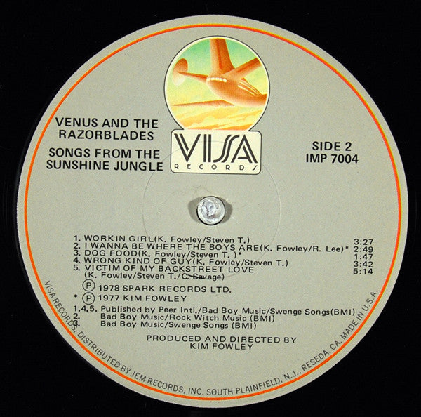 Venus & The Razorblades : Songs From The Sunshine Jungle (LP, Album)