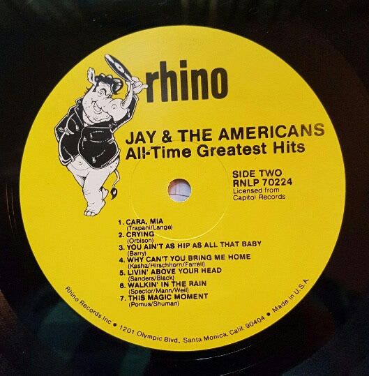 Jay & The Americans : All Time Greatest Hits (LP, Comp)