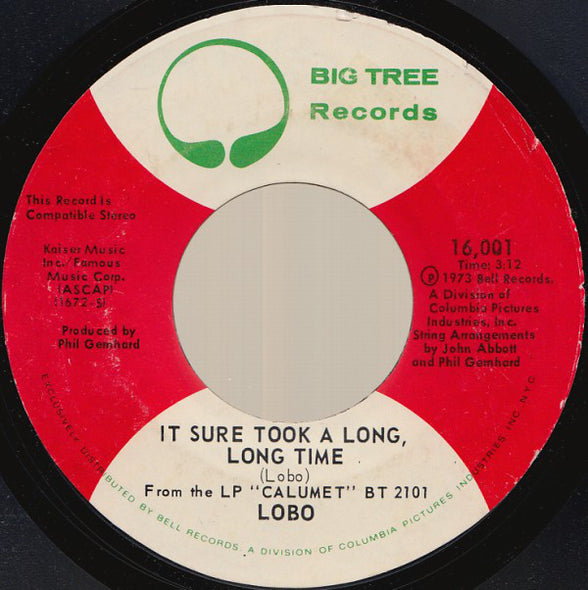 Lobo (3) : It Sure Took A Long, Long Time / Running Deer (7", Single, Pre)