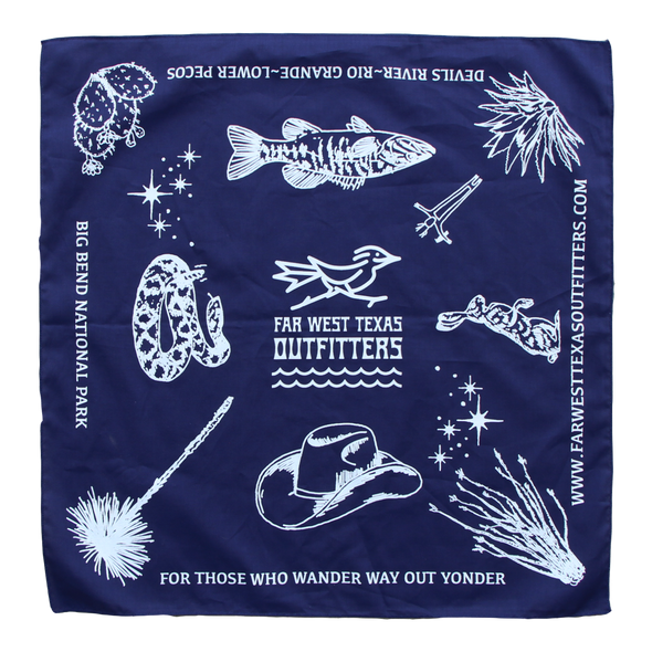 Far West Texas Outfitters - Navy Bandana