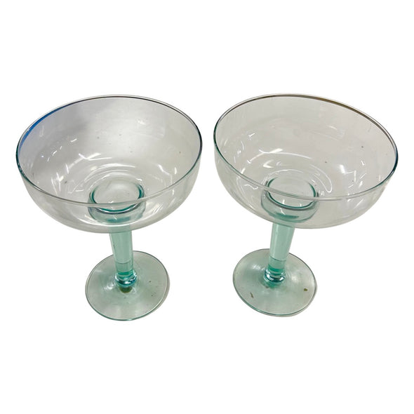 Vintage Seaglass Margarita Glasses (Set of 2)