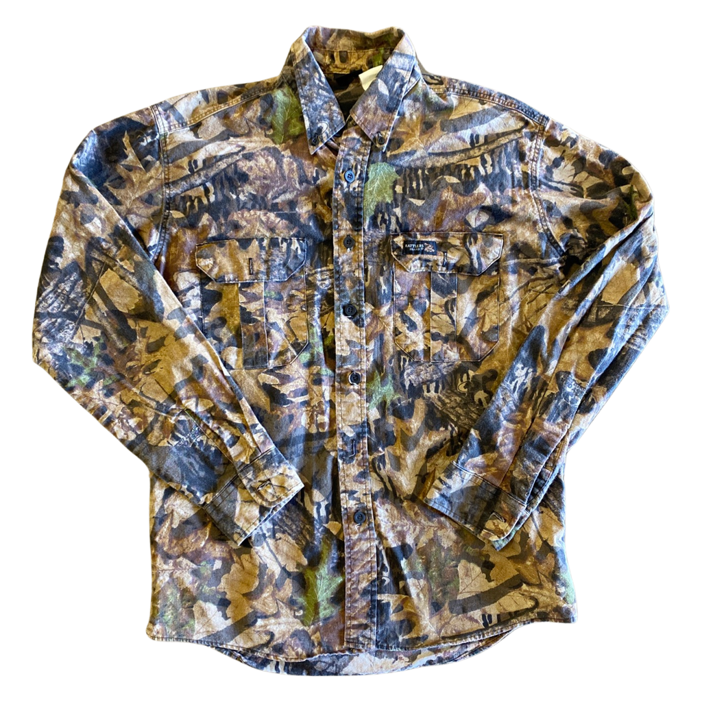 Vintage Rattlers Brand Realtree Camo Men's Button Up Front Shirt