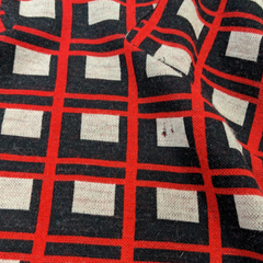 Vintage Geo Pattern Fitted Knit Dress (S/M)