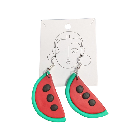 Hot Grandma Earrings - Watermelon Slice