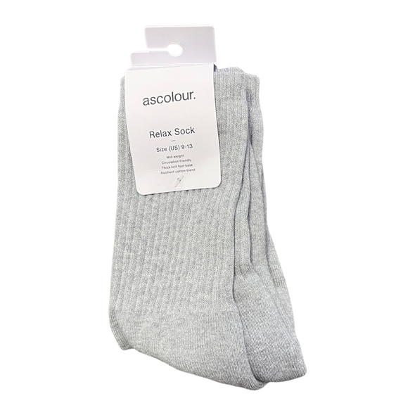 Relax Stripe Socks 2 Pack - Grey Heather