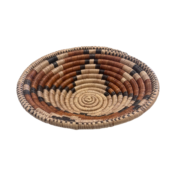 Vintage Southwestern Dyed Geometric Woven Table Basket