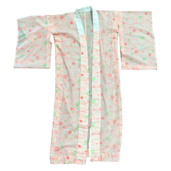 Vintage Neon Pink Swirl Kimono